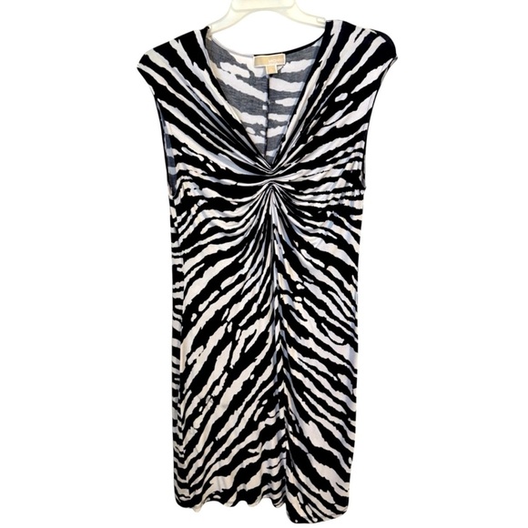 🌹MICHAEL MICHAEL KORS ZEBRA SLEEVELESS DRESS - Picture 1 of 6
